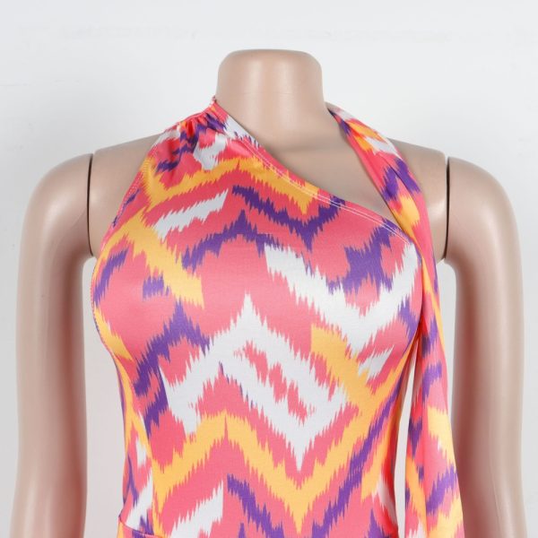 Elasticity slim printing wide leg elegant jumpsuit - Image 6