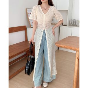 Knitted tops summer cardigan for women