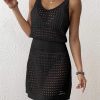 European style hollow beach dress sexy sling smock for women