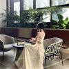 Crimp slim dress ladies long dress for women