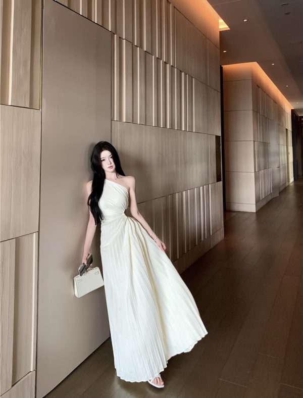 Crimp slim dress ladies long dress for women - Image 6