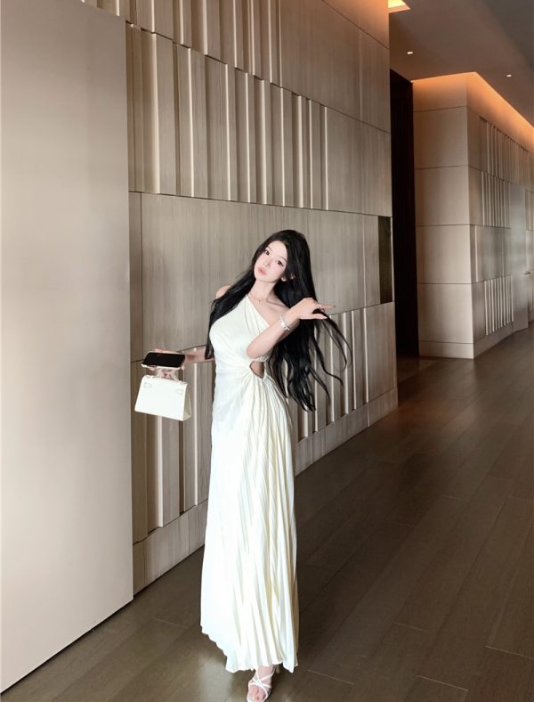 Crimp slim dress ladies long dress for women - Image 7