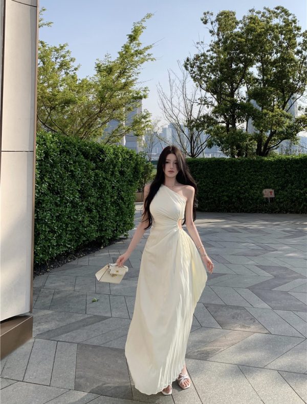 Crimp slim dress ladies long dress for women - Image 9