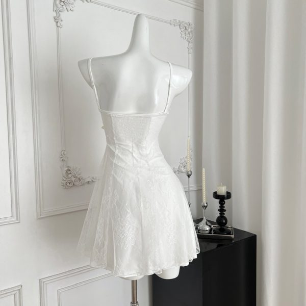 Lace sling France style T-back summer spring dress for women - Image 3