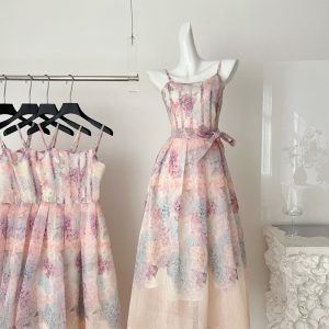 Summer slim Sexy underwear big skirt pinched waist dress