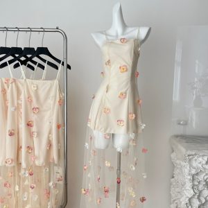 Sling temperament fashion France style romantic dress