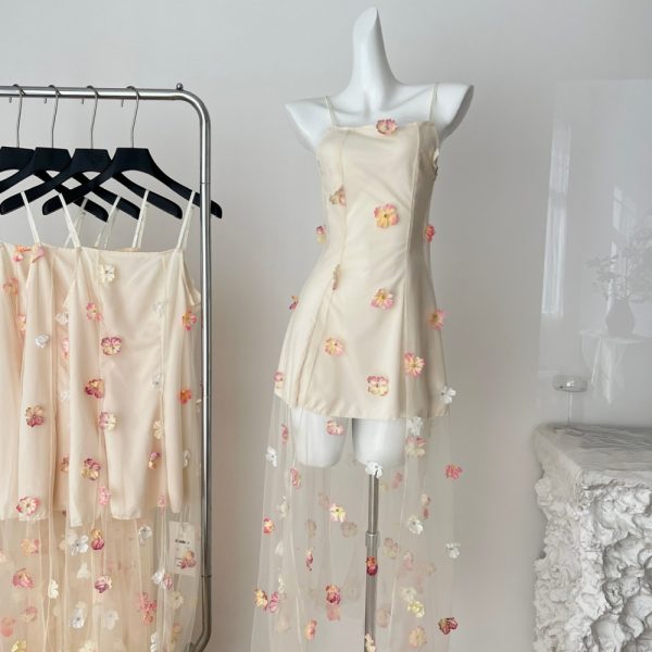Sling temperament fashion France style romantic dress