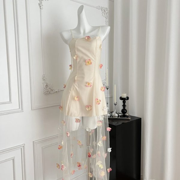 Sling temperament fashion France style romantic dress - Image 2
