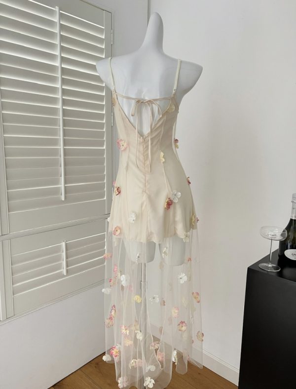 Sling temperament fashion France style romantic dress - Image 5