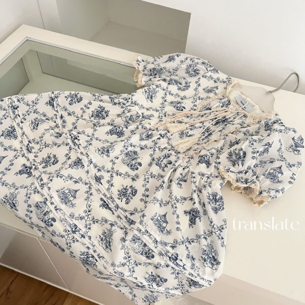 Blue and white porcelain doll Casual dress - Image 4