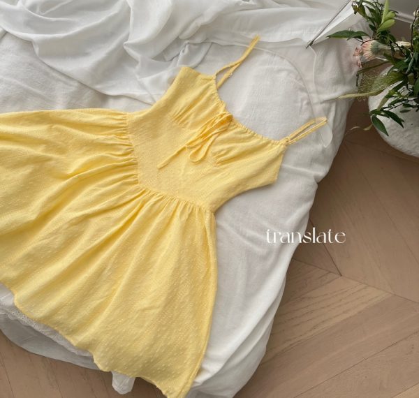 Enticement yellow T-back France style swan dress for women - Image 4