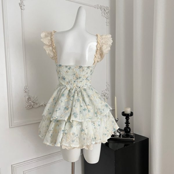 Boats sleeve sweet pinched waist refinement tender dress - Image 4