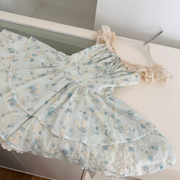 Boats sleeve sweet pinched waist refinement tender dress - Image 5