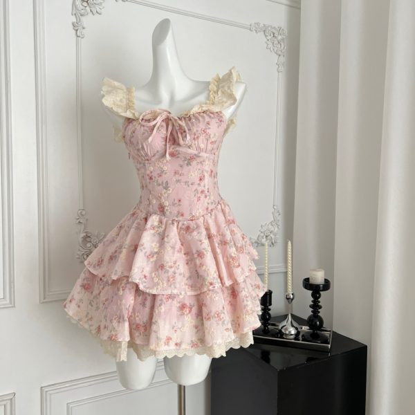 Boats sleeve sweet pinched waist refinement tender dress - Image 6