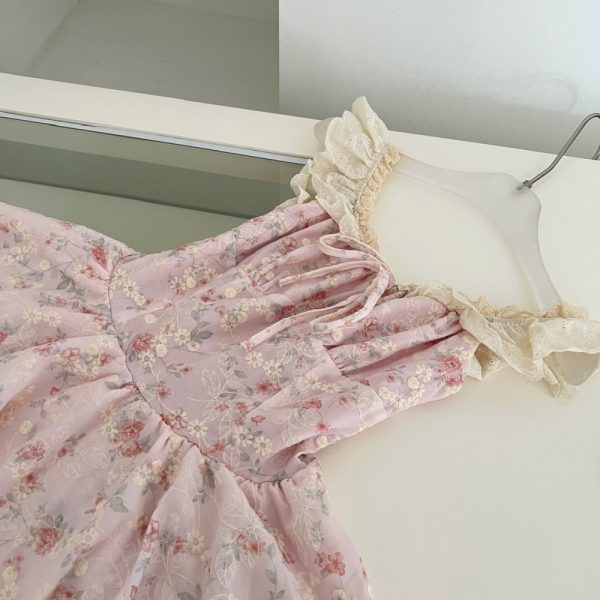 Boats sleeve sweet pinched waist refinement tender dress - Image 7