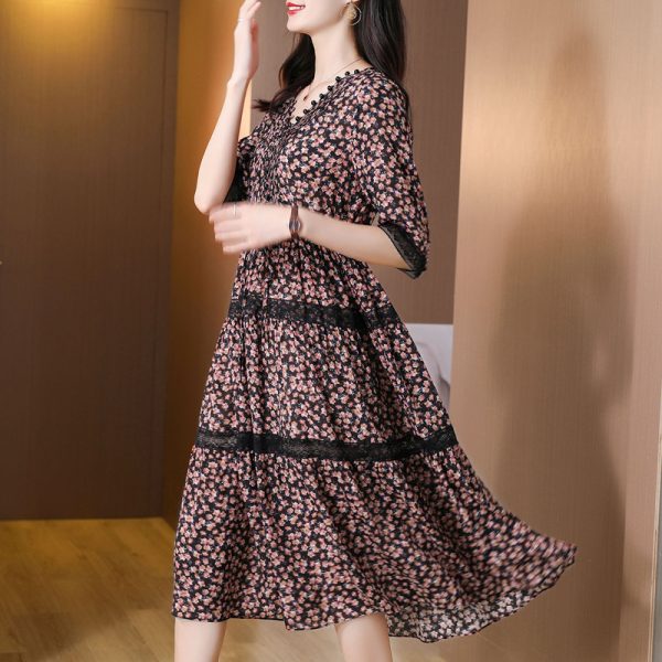 Silk summer real silk light luxury fashion dress - Image 3