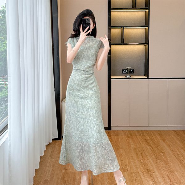 Summer small France style pinched waist dress 2pcs set - Image 3