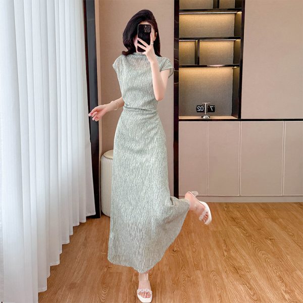 Summer small France style pinched waist dress 2pcs set - Image 4