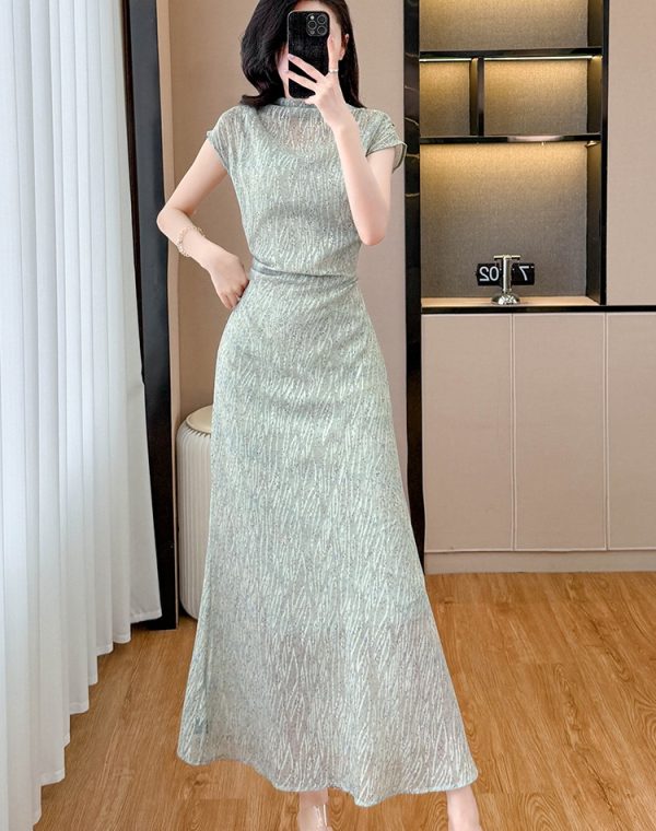 Summer small France style pinched waist dress 2pcs set - Image 6